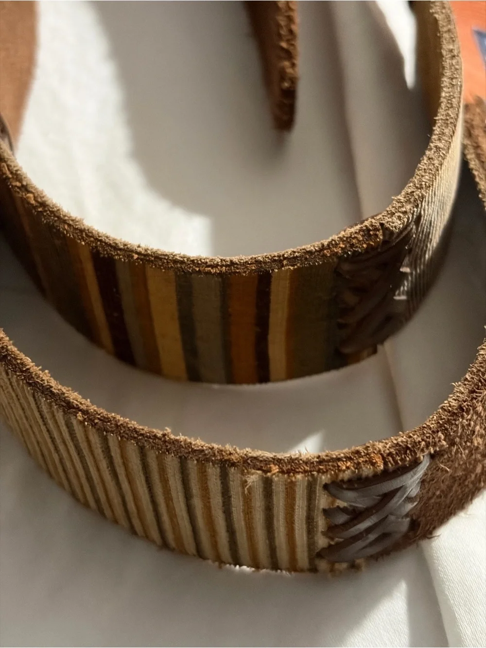 Lucky brand Corduroy and Suede Belt Set